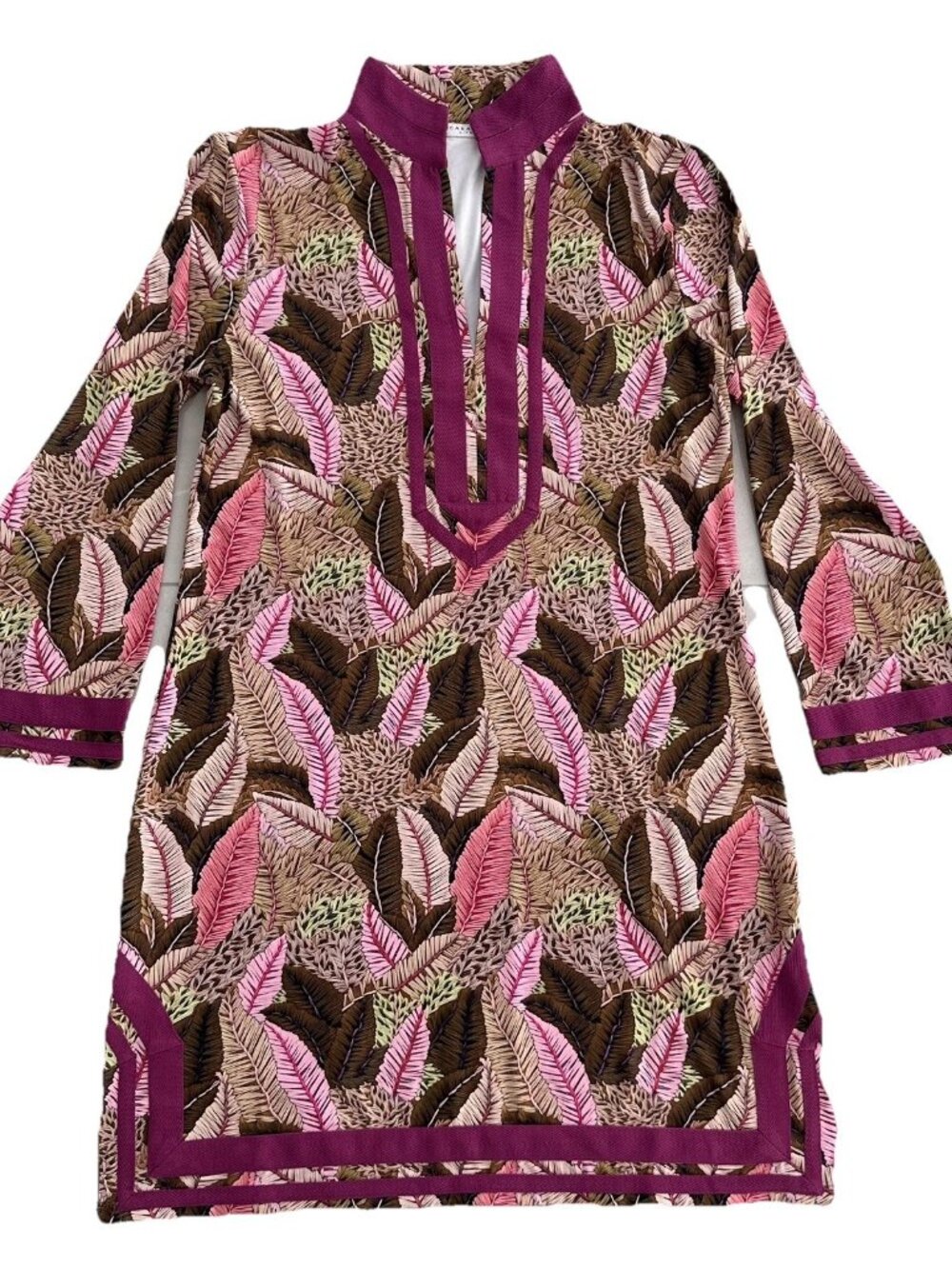Cabana Life Tunic Coverup Dress S Palm Print UPF 50